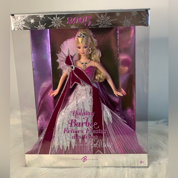 Barbie Collector Holiday 2005 Doll in Pink and White Gown - Picture 1 of 10